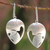 Sterling silver dangle earrings, 'Loving Elephants' - Sterling Silver Dangle Earrings from Thailand thumbail