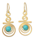 Gold plated dangle earrings, 'Follow the Dream' - Handcrafted Gold Plated Dangle Earrings thumbail