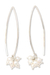 Cultured pearl drop earrings, 'Stars of Purity' - Pearl Drop Earrings