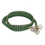 Wristband bracelet, 'Forest Heart' - Leather and Quartz Wrap Bracelet (image 2a) thumbail