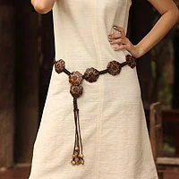 Coconut shell belt, 'Thai Love Garden'