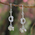 Cultured pearls and citrine cluster earrings, 'Love Knots' - Cultured pearls and citrine cluster earrings (image 2) thumbail