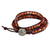 Carnelian wrap bracelet, 'Forest Flower' - Hand Made Carnelian Wrap Bracelet