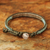 Amazonite and quartz beaded bracelet, 'Hill Tribe Memory' - Amazonite and quartz beaded bracelet (image 2b) thumbail