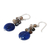 Pearl cluster earrings, 'Thai Joy' - Thai Beaded Quartz Earrings (image 2b) thumbail