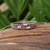 Silver accent wristband bracelet, 'Hill Tribe Friend in Khaki' - Thai Silver Braided Bracelet (image 2c) thumbail