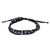 Silver accent wristband bracelet, 'Surreal Brown' - Silver Braided Bracelet (image 2a) thumbail