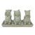 Celadon ceramic figurines, 'Cats Shun Evil' (set of 3) - Celadon Ceramic Sculptures (Set of 3) thumbail