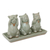 Celadon ceramic figurines, 'Cats Shun Evil' (set of 3) - Celadon Ceramic Sculptures (Set of 3) (image 2b) thumbail