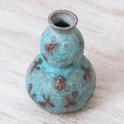 Celadon ceramic vase, 'Orchid Glory' - Celadon Ceramic Vase