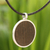 Men's wood pendant necklace, 'Moon Hero' - Men's Wood Pendant Necklace (image 2b) thumbail