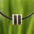 Men's wood pendant necklace, 'Jungle Hero' - Men's Wood Pendant Necklace thumbail