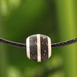 Men's wood pendant necklace, 'Mountain Hero' - Men's Wood Pendant Necklace