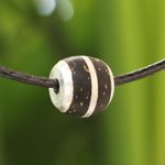 Men's wood pendant necklace, 'Mountain Hero' - Men's Wood Pendant Necklace