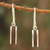 Wood dangle earrings, 'Thai Wilderness' - Unique Wood Dangle Earrings thumbail