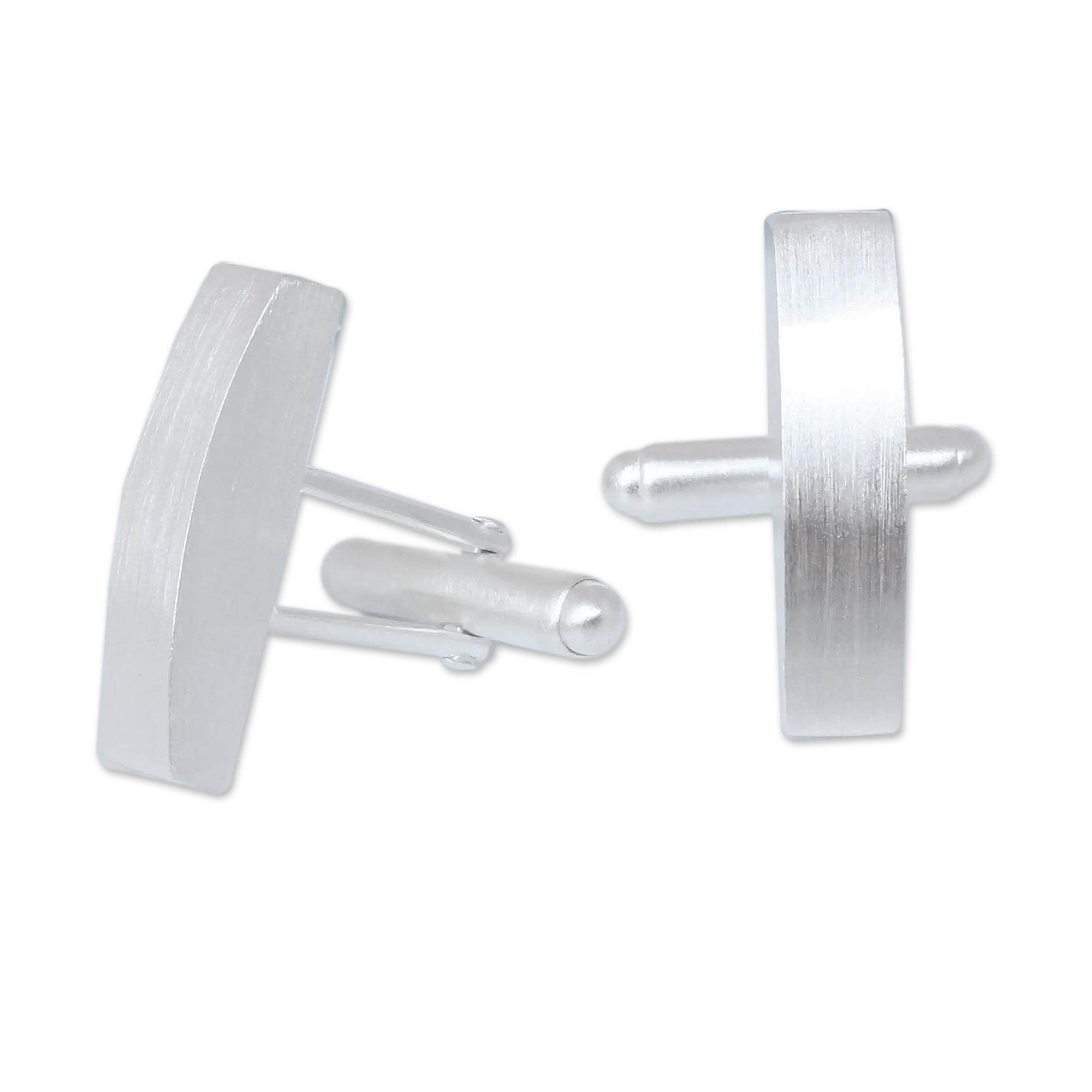 UNICEF Market | Modern Sterling Silver Cufflinks - Minimalism