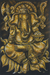 Bendición exitosa de Ganesha l - Ganesha Bendición Pintura acrílica y lámina dorada 
