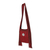 Cotton shoulder bag, 'Crimson Lands' - Handmade Red Shoulder Bag