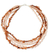 Halskette aus Karneol und Perlen, 'Pfirsich-Honig'. - Halskette aus Karneol und Perlen