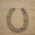 Cultured pearl and garnet beaded necklace, 'Stormy Weather' - Cultured pearl and garnet beaded necklace (image 2) thumbail