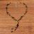 Carnelian and garnet pendant necklace, 'Lovely' - Carnelian and Garnet Pendant Necklace (image 2b) thumbail