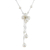 Cultured pearl pendant necklace, 'Snow Queen' - Fair Trade Pearl Necklace thumbail