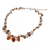 Cultured pearl and carnelian beaded necklace, 'Cinnamon Rose' - Carnelian and Pearl Necklace (image 2b) thumbail