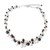 Cultured pearl beaded necklace, 'Monochrome Harmony' - Unique Pearl Necklace thumbail