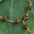 Cultured pearl flower necklace, 'Bronze Mums' - Unique Floral Y Necklace from Thailand