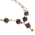 Cultured pearl flower necklace, 'Bronze Mums' - Unique Floral Y Necklace from Thailand (image 2c) thumbail