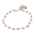 Cultured pearl floral bracelet, 'Pink Rose Horizon' - Handcrafted Silver and Pearl Bracelet from Thailand (image 2b) thumbail