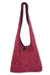 Cotton shoulder bag, 'Psychedelic Pink' - Cotton shoulder bag