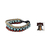 Jasper beaded bracelet, 'Urban Colors' - Brass Beaded Jasper and Quartz Bracelet