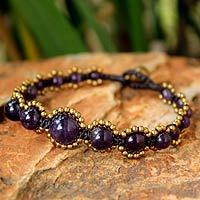 Amethyst Bracelet from Thailand,'Fervent Passion'