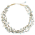 Cultured pearl and aquamarine beaded necklace, 'Afternoon Sigh' - Hand Made Thai Beaded Pearl and Aquamarine Necklace
