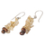 Cultured pearl and citrine cluster earrings, 'Afternoon Light' - Thai Beaded Citrine and Pearl Earrings