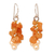 Cultured pearl and aventurine cluster earrings, 'Afternoon Glow' - Beaded Aventurine and Pearl Earrings (image 2a) thumbail