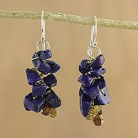 Lapislazuli-Cluster-Ohrringe, „Afternoon Blue“ – Lapislazuli-Ohrhänger von Artisan Jewelry