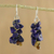Pendientes de racimo de lapislázuli - Pendientes colgantes de lapislázuli de bisutería artesanal