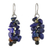 Lapis lazuli cluster earrings, 'Afternoon Blue' - Artisan jewellery Lapis Lazuli Dangle Earrings (image 2a) thumbail