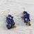 Lapis lazuli cluster earrings, 'Afternoon Blue' - Artisan jewellery Lapis Lazuli Dangle Earrings (image 2c) thumbail