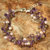 Cultured pearl and amethyst beaded bracelet, 'Mystic Passion' - Handcrafted Pearl and Amethyst Bracelet (image 2) thumbail