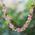 Cultured pearl and peridot beaded necklace, 'Peony Romance' - Beaded Quartz Multigem Necklace from Thailand thumbail