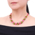Cultured pearl and peridot beaded necklace, 'Peony Romance' - Beaded Quartz Multigem Necklace from Thailand (image 2f) thumbail