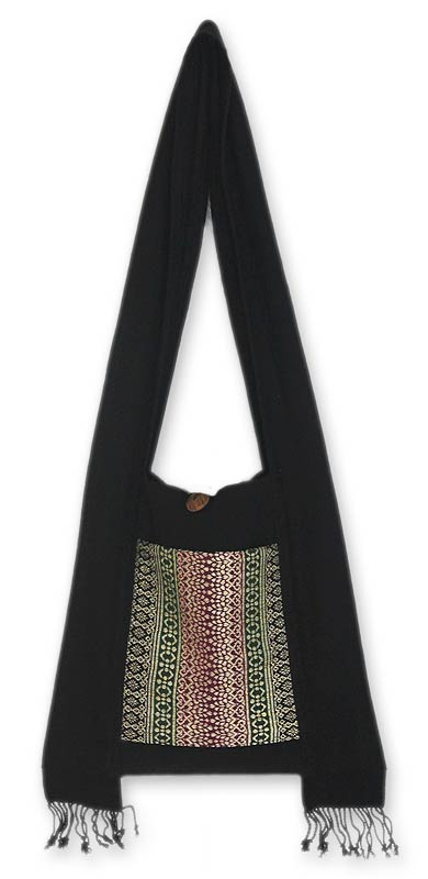 Cotton sling bag, 'Exotic Lanna' - Cotton Shoulder Bag Handmade in Thailand
