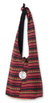 Cotton shoulder bag, 'Antique North' - Handmade Striped Cotton Shoulder Bag 