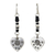 Silver heart earrings, 'Tribal Hearts' - Handcrafted Silver Heart Earrings (image 2a) thumbail