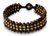 Tiger's eye wristband bracelet, 'Golden Dawn' - Tiger's Eye and Brass Wristband Bracelet thumbail