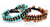 Carnelian and magnesite wristband bracelets, 'Sunny Skies' (pair) - Hand Made Beaded Gemstone Bracelets (Pair)