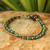 Serpentine beaded bracelet, 'Dazzling Green Harmony' - Serpentine and Brass Beaded Bracelet (image 2) thumbail